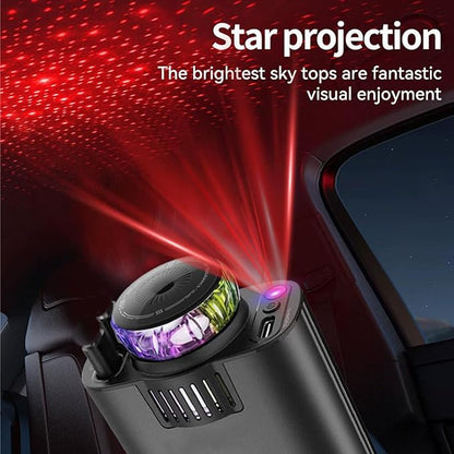 Chargeur de Voiture Rétractable  5 en 1 avec Diffuseur de parfum & Projecteur Ciel Étoilé