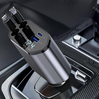 Chargeur de voiture rétractable 4 en 1 – 120W