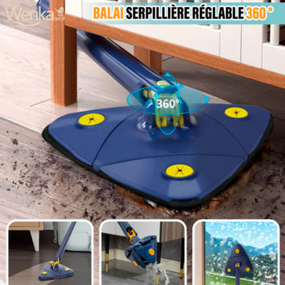 Balai de Nettoyage Réglable Rotative à 360°